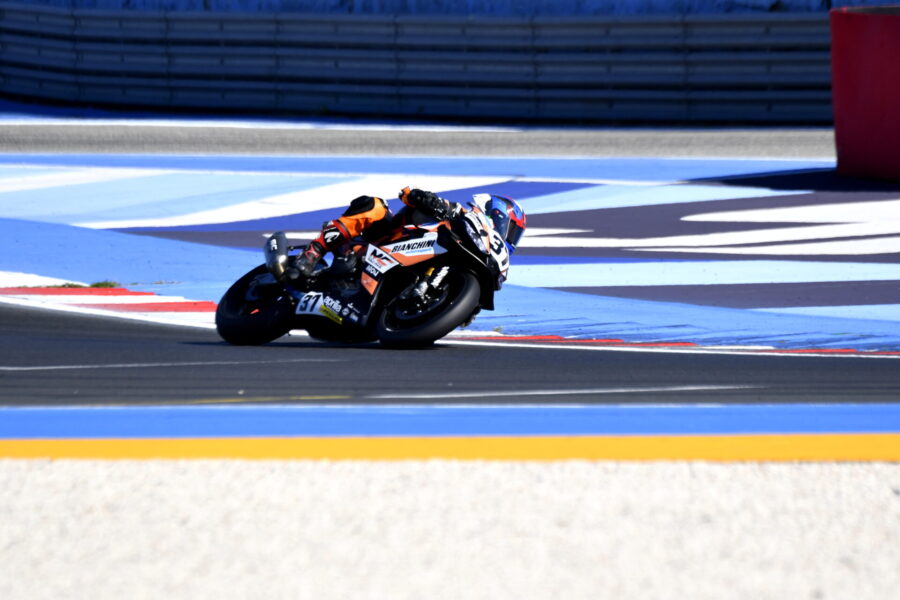 Alessio Mattei #37 in pista a Misano con Aprilia RS 660 Factory